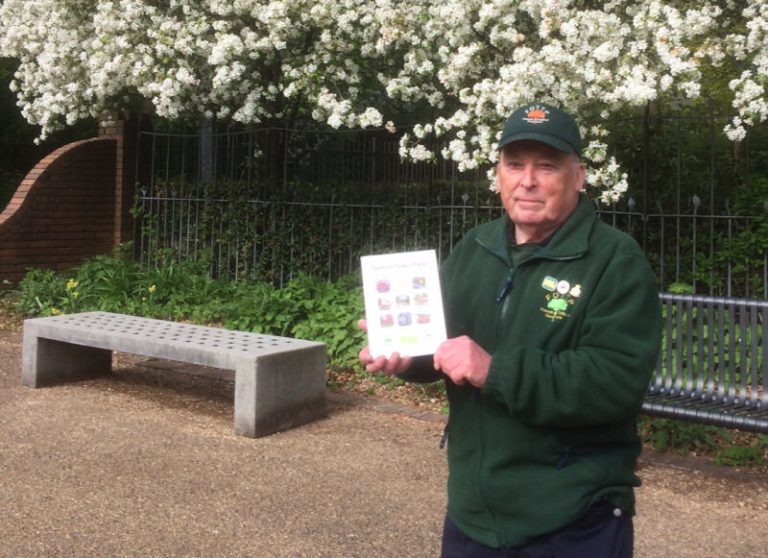 Chris Pettman with the Guide to Telford Town Park