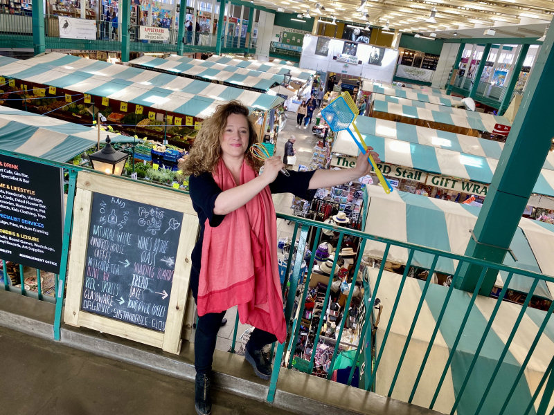 Libby Gliksman, professional singer by night/market trader by day, will sing from the gallery of Shrewsbury Market Hall for a charity fundraising concert for Ukraine on Saturday April 30 at 3.15pm