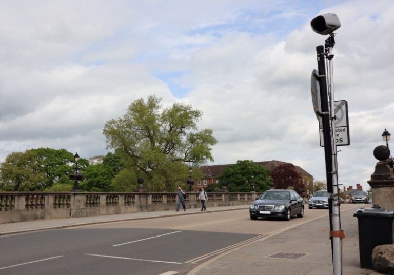 One of the ANPR cameras in place