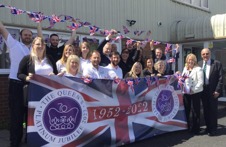 Telford manufacturing company’s giant Jubilee banners