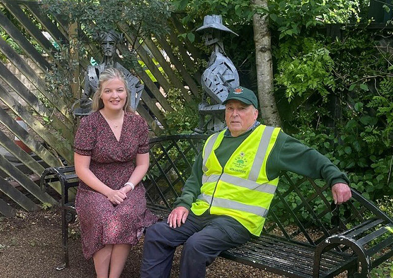 Lucy Sutton from Henshalls and Friends of Telford Town Park chairman Chris Pettman