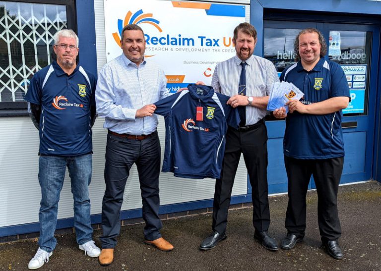 At the launch of Shropshire’s four-year sponsorship deal with Reclaim Tax UK were, from the left, senior selector Phil King, group managing director Chris Jones, county chairman Phil Scott and Shropshire star, Callum Wraight