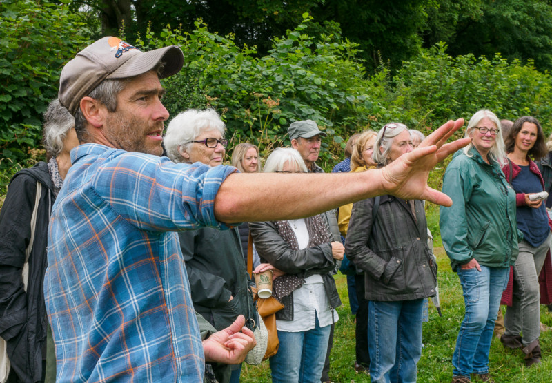 Tom Adams welcomes visitors to his fruit tree nursery at Weston Rhyn, near Oswestry at one of the first Shropshire Love Nature Festival events