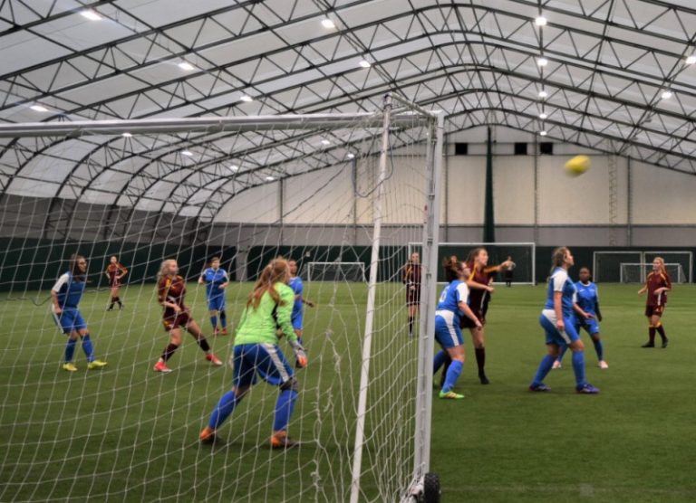 Telford College has been championing women’s football for years – this is the college’s team from 2018 ahead of a match against Thomas Telford Academy