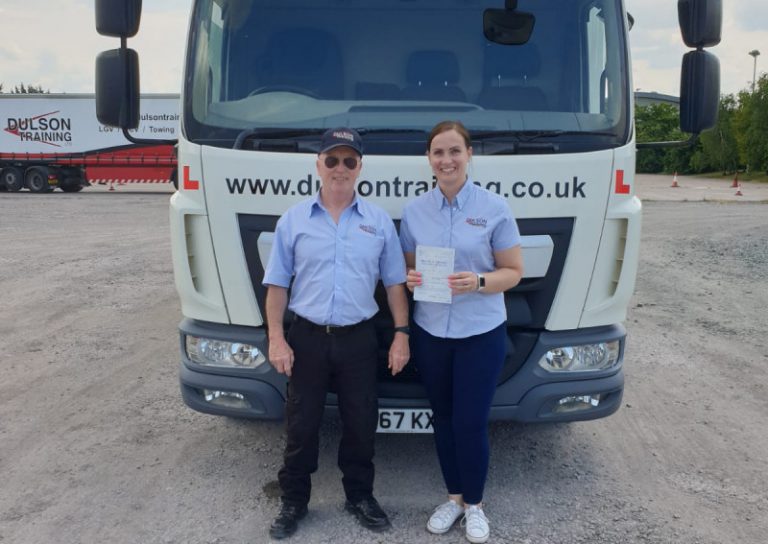 Lisa Ford from Wem with her training instructor from Dulson Training Trevor Roberts