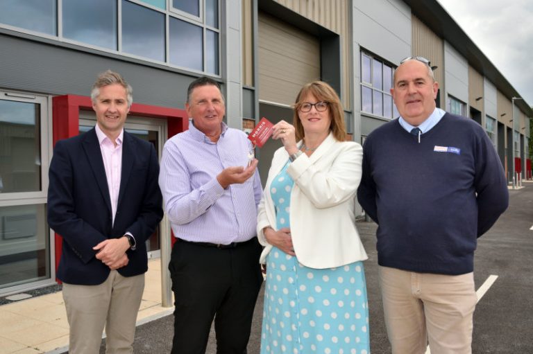 Alex Smith, Peter Glover, Motus Vehicle Solutions, Liz Lowe, Head of Estates Morris Property, Grant Williamson, Motus