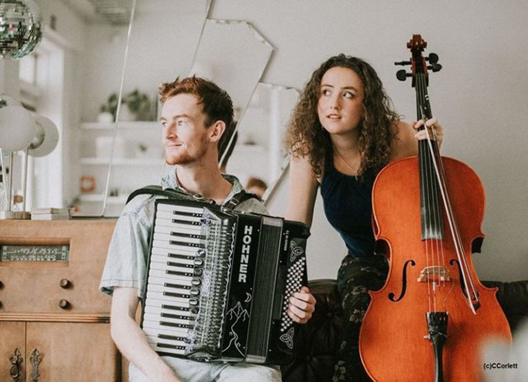 Accordionist Pete Shaw and singer-cellist Bonnie Schwarz