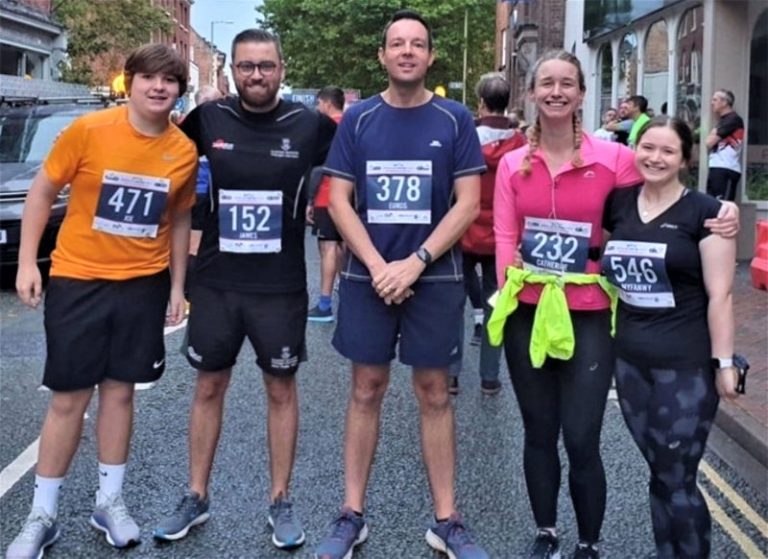 GHP Legal staff at last year’s Oswestry 10k event. Pictured centre is Euros Jones