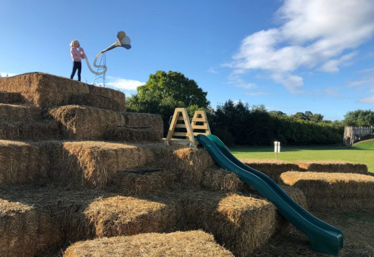 Attingham straw bale mountain 2022
