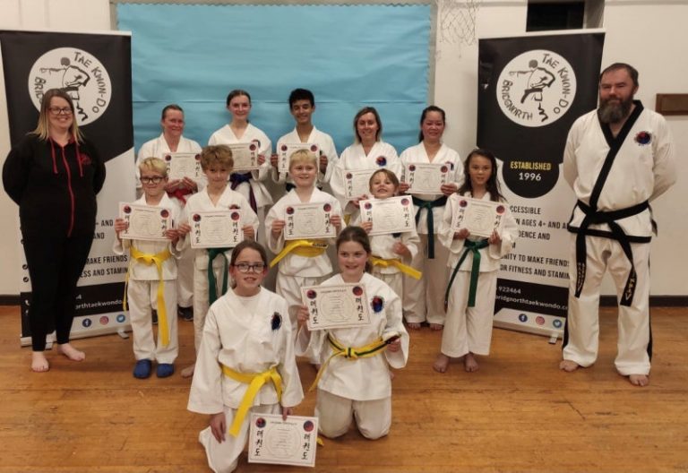 Pictured L-R Back row are: Instructor Anna Bradford, Helen Edwards, Zara Gregory, Orean Tristh, Katie Caddick-Eardley, Thanh Dang, Instructor Gary Plant. L-R Middle row: Ashton Eardley, Ari Carson, Hugh Chandler, Aubrey Carson and Cain Baker. Front row, left Ava Plant and right Ava Edwards