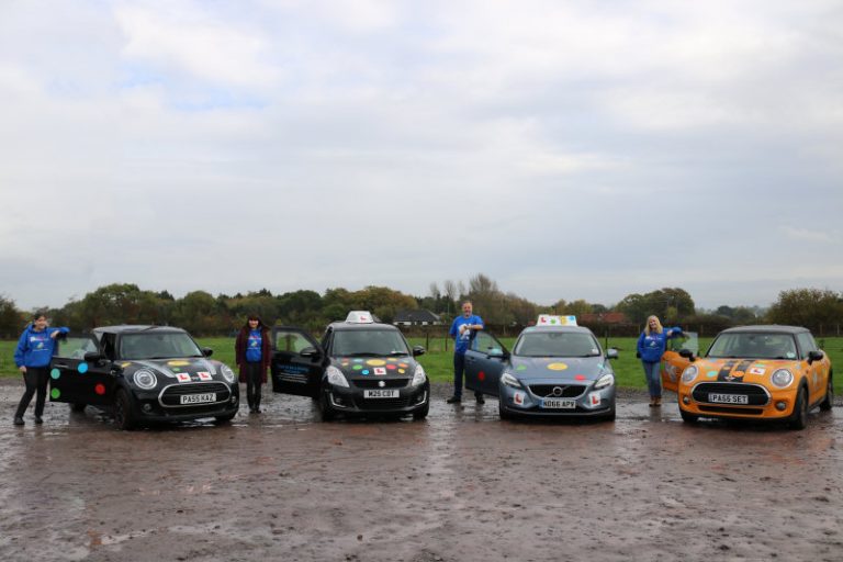 Spotacular driving instructors sporting the spots, from L to R: Kaz Burgoyne, Pass with Kaz Driving School; Charlotte Ducey, Charlotte’s Driver Training; Matt Spriggs, PDI; and Sharon Taylor of Pass with Sharon Driving School
