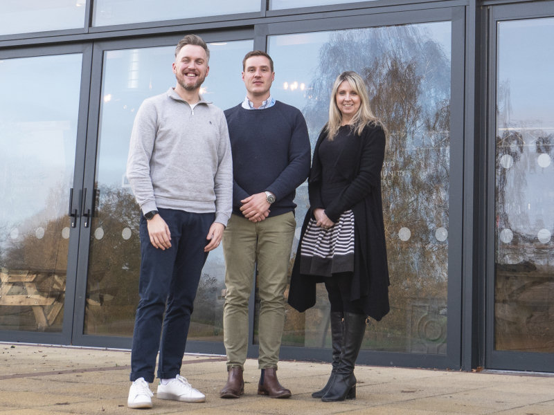 Michael Jenkins, Commercial Director, Stephen Conroy, Catering & Lettings Manager and Kelly Parsons, External Relations