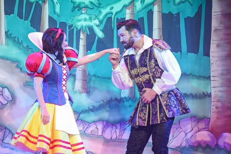 Sam Attwater at The Prince and local favourite Chloe Barlow as Snow White. Photo: Telford & Wrekin Council
