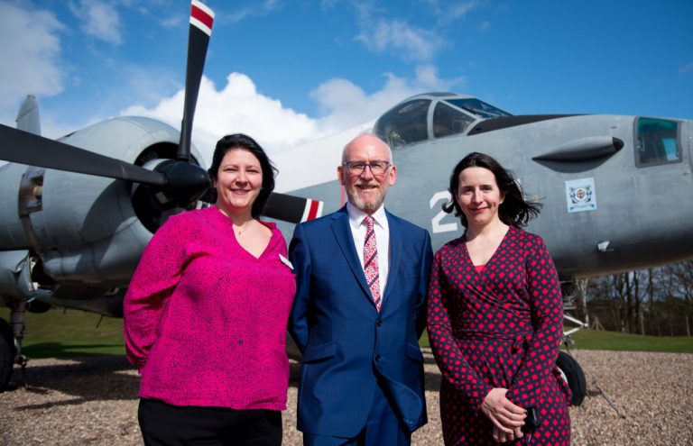 Tracy Sherratt, from the British Business Bank, with Marches LEP access to finance champion Paul Kalinauckas and LEP chief executive Rachel Laver