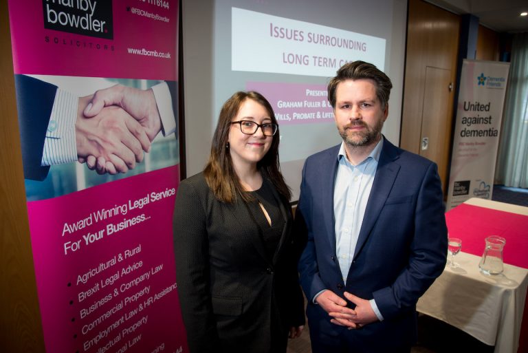 Carina Kervin and Graham Fuller from FBC Manby Bowdler