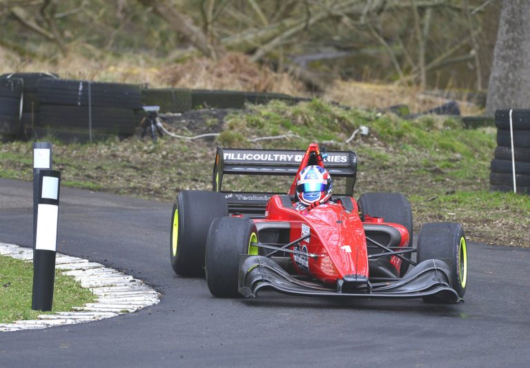 Current British champion Wallace Menzies in his Gould GR59