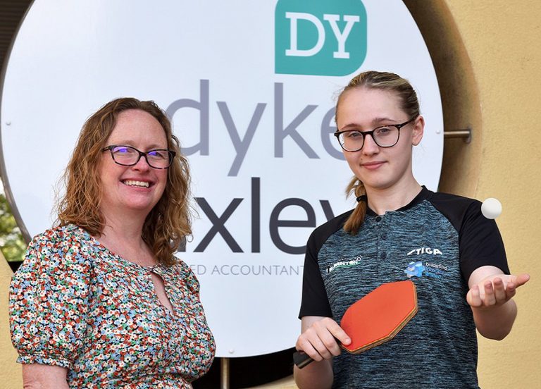 Dyke Yaxley managing director Marie Bramwell with Megan Jones
