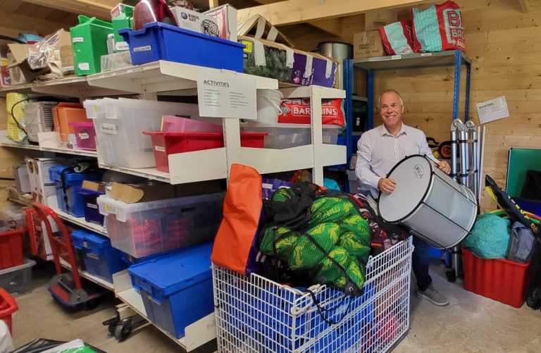 Richard Parkes, CEO of SYA, bangs the drum for support with his appeal to store the charity's equipment whilst the £1.5m HQ is built in Shrewsbury