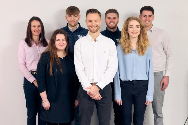 Thorne Widgery’s CEO Daniel Crowther (centre) with the firm’s Ludlow team