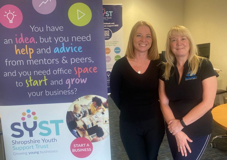 Kerry Rowley, the business manager at Shropshire Youth Support Trust, and Emma Woodhouse, of Walker Health and Safety Services
