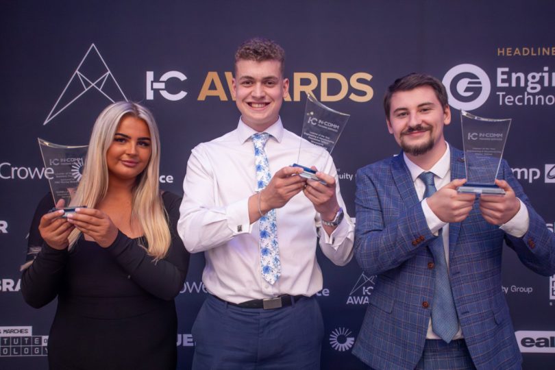 Shropshire Award Winners, Isabelle Rowley (Churchill Integrated Services), William Thompson (Torus) and Sam Marston (Aico)