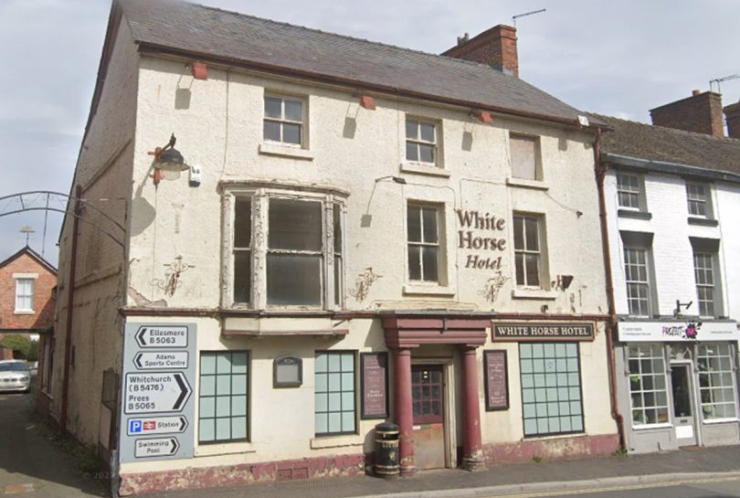 The White Horse Hotel in Wem. Image: Google Street View