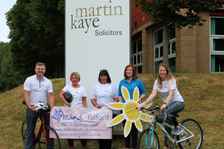 Dan Stanley, Linzi Knowles, Nel Hevingham, Laura Morris (Fundraising and Volunteer Coordinator at Lingen Davies Cancer Fund) and Emma Prescott