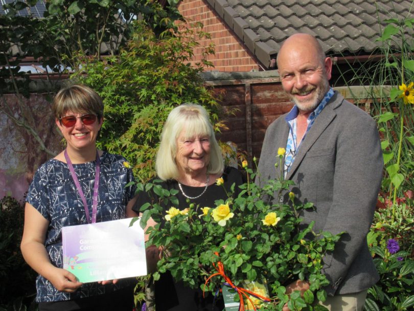 Mary Griffiths winner of Best Garden