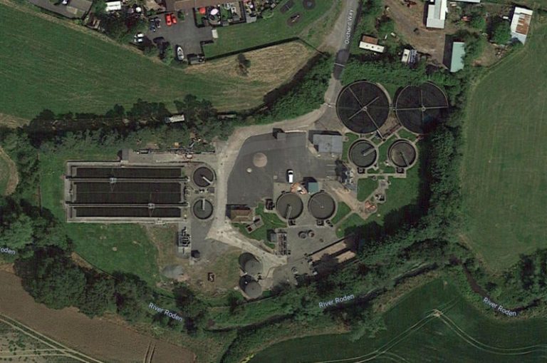 Wem Sewage Treatment Works. Image: Google