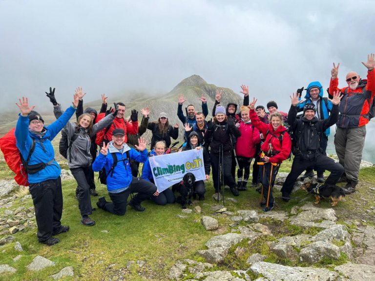Participants take part in the fundraising hike in the Lake District
