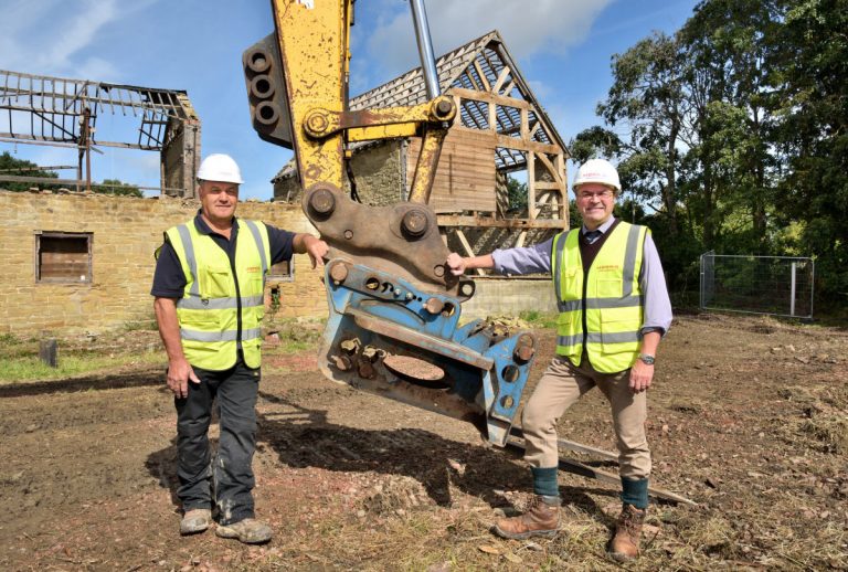 Paul Johnson Contracts Manager, Morris Property right with Graham Smith, Site Manager at Upper Norton, Morris Property