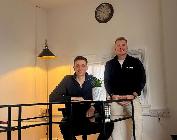 Scott Demmerling, left, and James Cross of Evolve My Media in their new Shrewsbury town centre premises