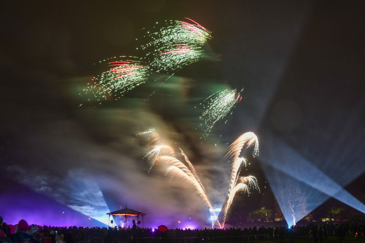 Fireworks in Cae Glas Park. Photo: Graham Mitchell