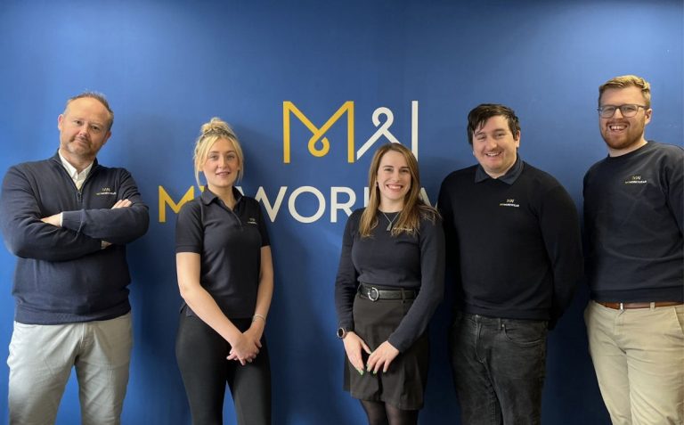 Members of the MyWorkwear sales team with Co-Managing Director, James Worthington