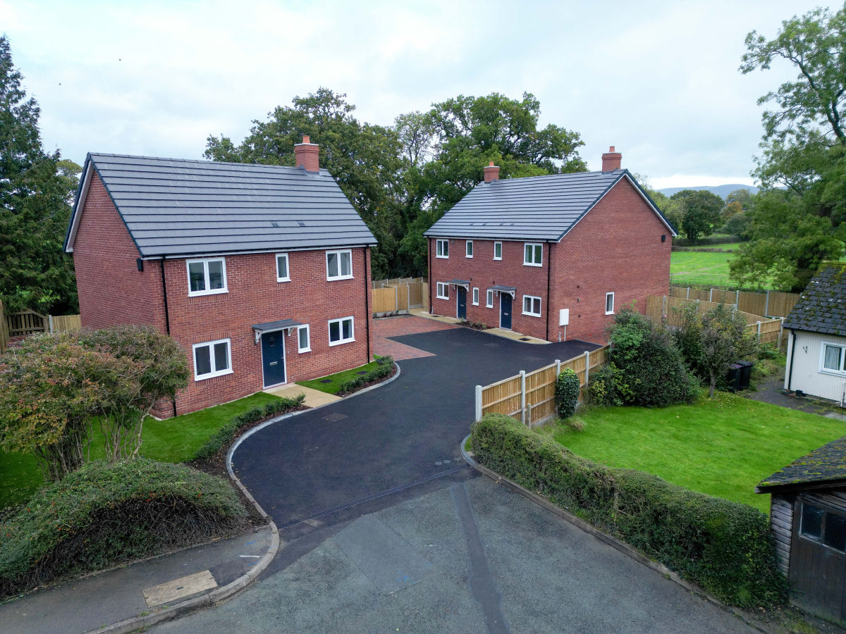 Three modern, fuel-efficient homes have been constructed.