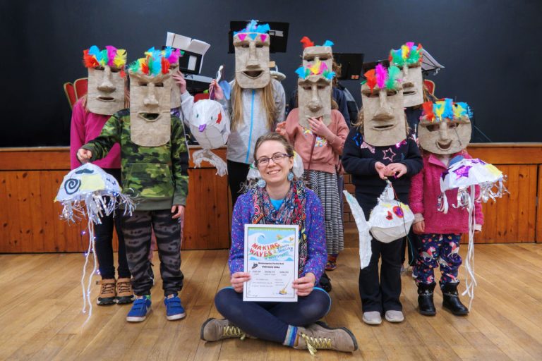 Costumer Designer Liza Ashby is pictured with The Wildlings
