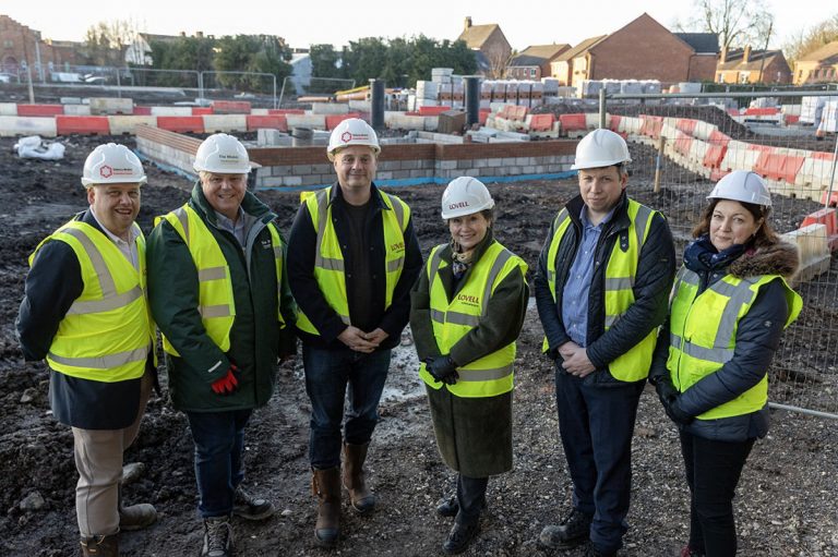 Councillor Richard Overton (Lab), Telford & Wrekin Council’s Deputy Leader and Cabinet Member for Homes & Enforcement, Wayne Gethings, Group Chief Executive at The Wrekin Housing Group, Councillor Lee Carter (Lab), Telford & Wrekin Council’s Cabinet Member for Place (the Economy & Neighbourhood Services), Sonia Roberts MBE, Chair of the Marches LEP, James Dunn, Telford & Wrekin Council’s Director – Prosperity & Investment and Dawn Toy, Telford & Wrekin Council’s Service Delivery Manager – Prosperity & Investment.