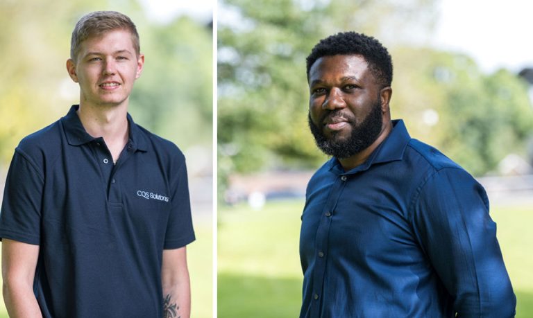 Pictured are Assistant quantity surveyor Sam Green and Senior quantity surveyor Corby Oges