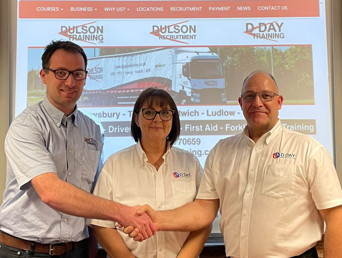 Steve Dulson pictured with Dawn and Tim Day