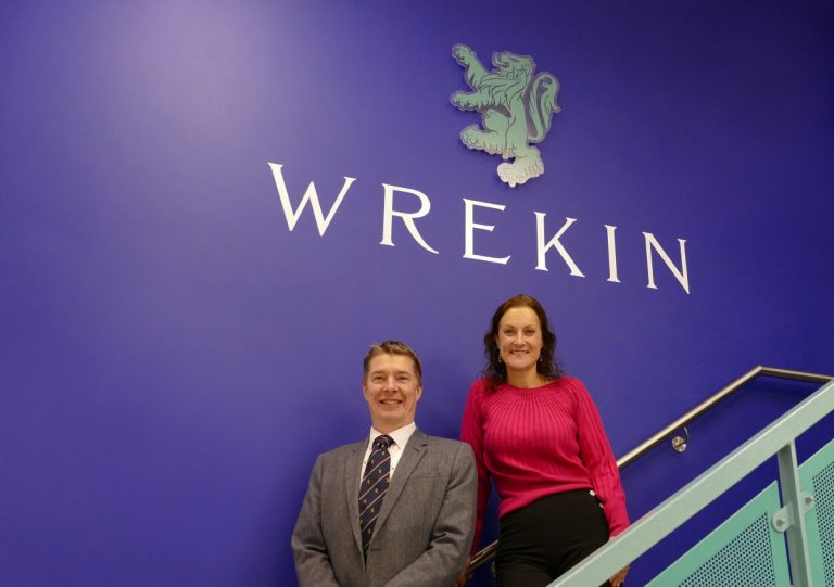 Beth Heath from Shropshire Festivals with Toby Spence at Wrekin College