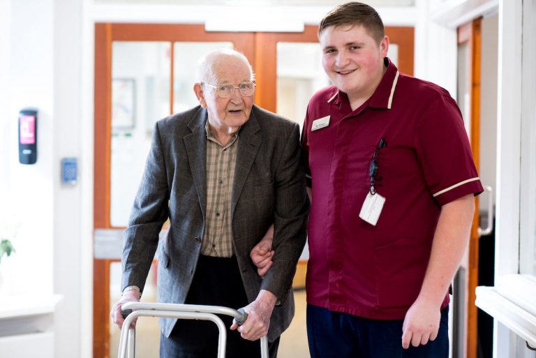 Ben Morgan apprentice at Woodcroft Care Home in Market Drayton