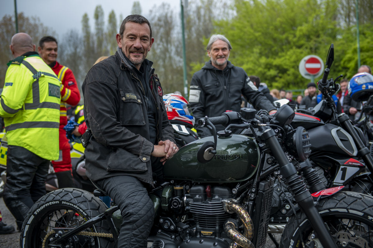 Ollie Ollerton and Carl Foggarty at the 2023 Bike4life Ride Out