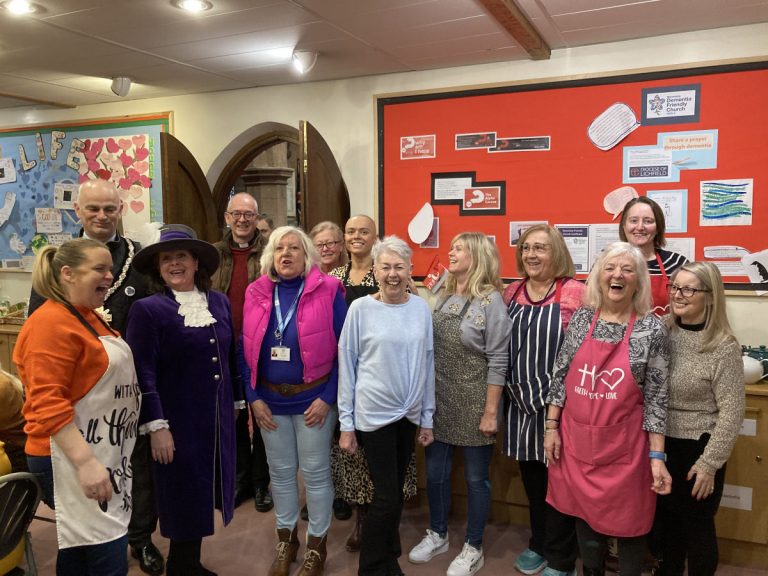 The High Sheriff Mandy Thron pictured at St Andrew’s Church where she met with members of the community and enjoyed a lunch cooked by volunteers
