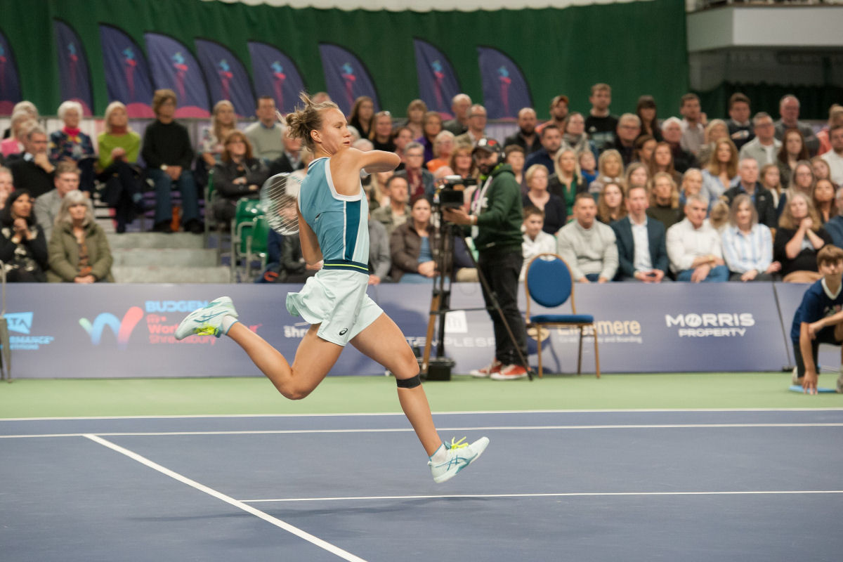 A capacity crowd of nearly 600 watched Viktorija Golubic, the top seed, win the W100 Shrewsbury tournament at The Shrewsbury Club last October. Photo: Richard Dawson Photography