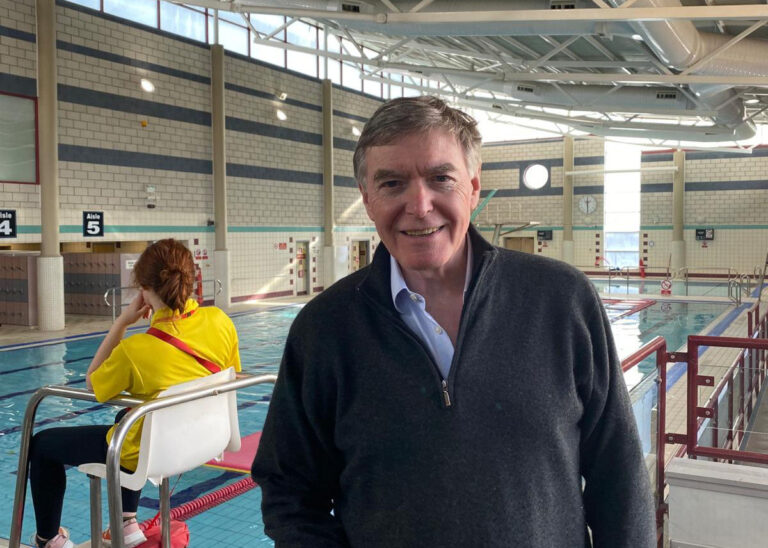 Philip Dunne at Ludlow's swimming pool