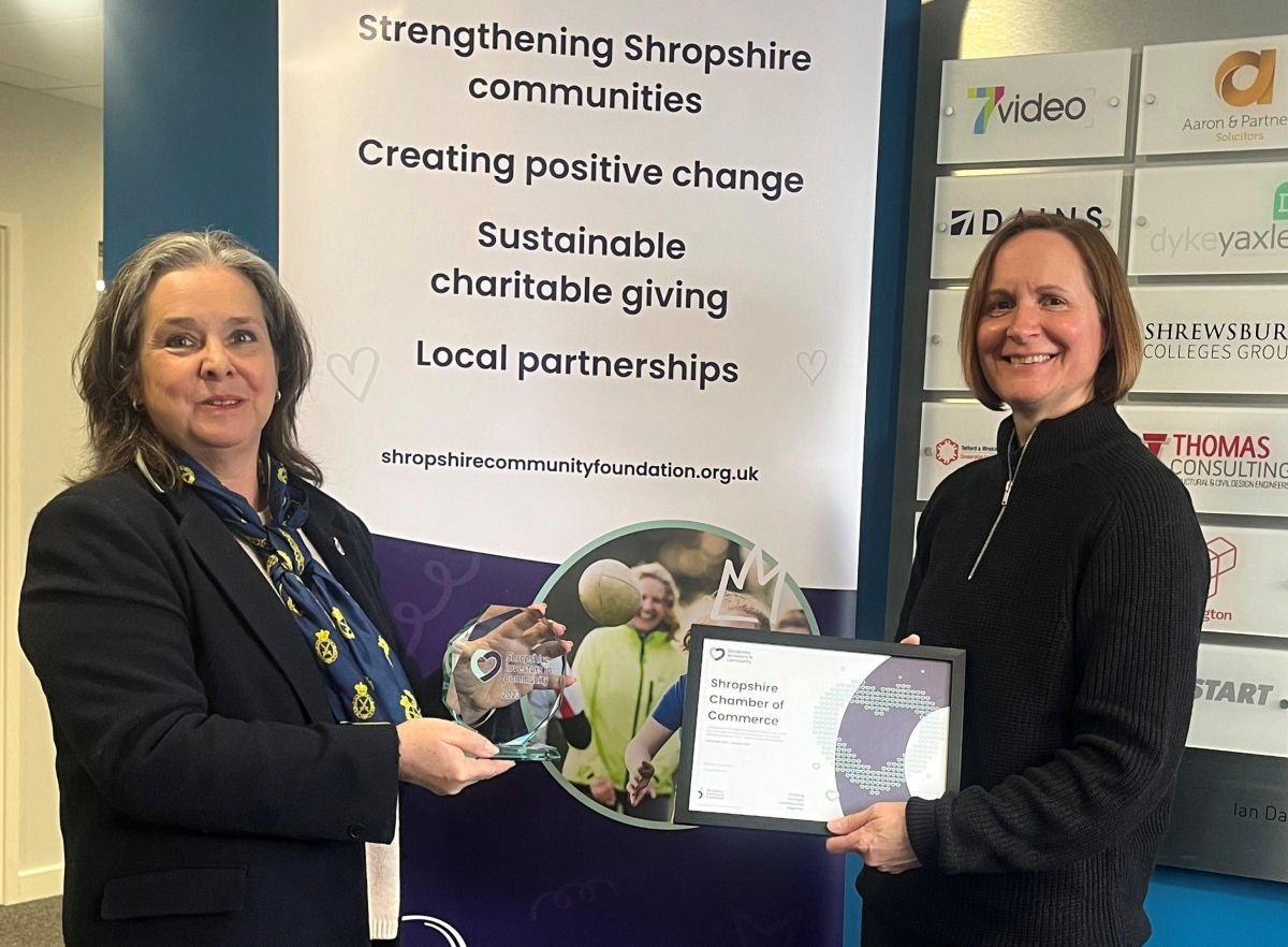 High Sheriff of Shropshire Mandy Thorn (left) and chief executive of Shropshire Chamber Ruth Ross