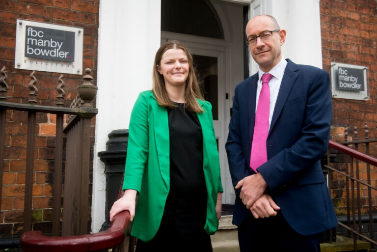 Megan Price, pictured with managing partner Neil Lloyd, has been promoted to associate at Shropshire law firm FBC Manby Bowdler