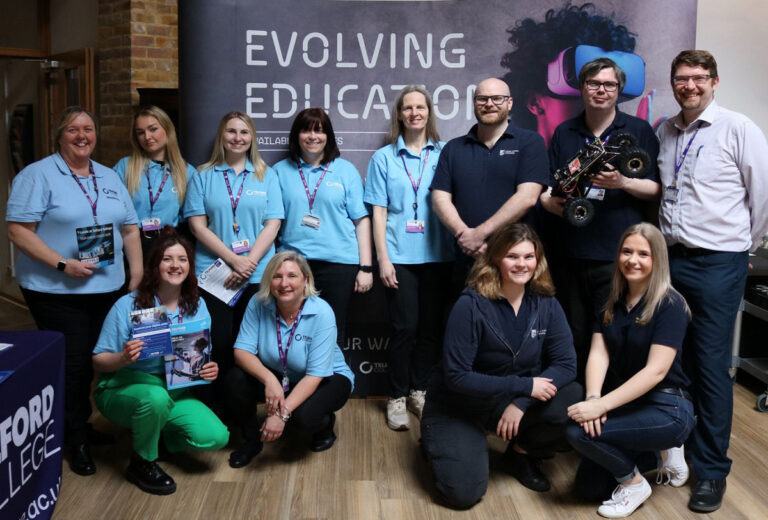 Telford College and Harper Adams team members at the Station Quarter information event, held at Meeting Point House.