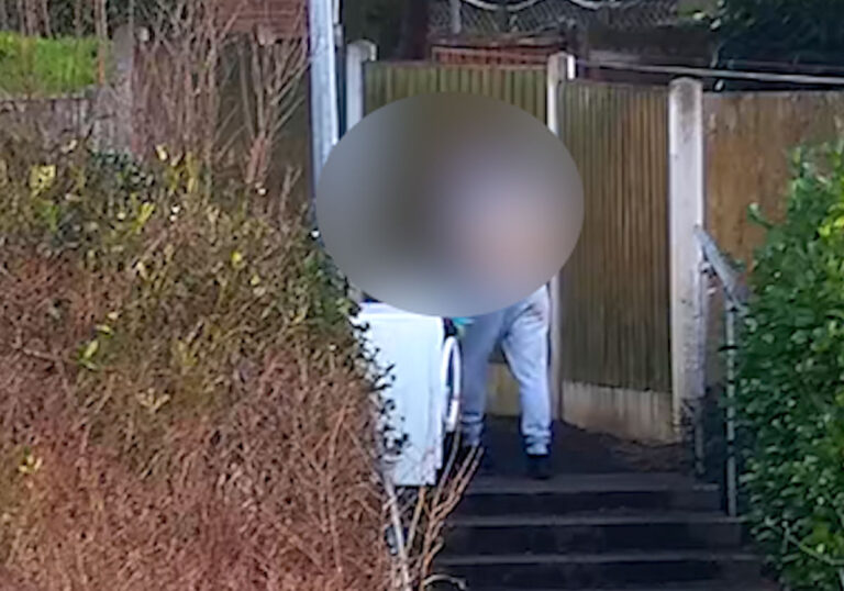 Ther fly-tipper was caught on CCTV dumping the washing machine. Image: Telford & Wrekin Council.