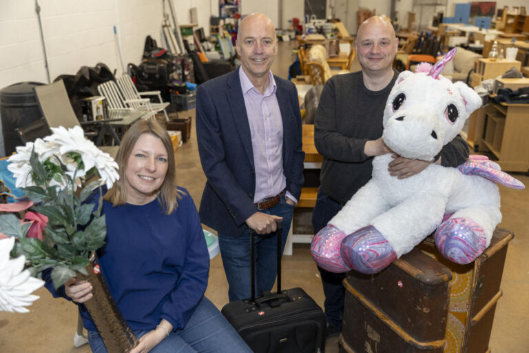 Cllr Carolyn Healey, Steve Mitchell, Veolia and Cllr Lee Carter. Photo: Telford & Wrekin Council.